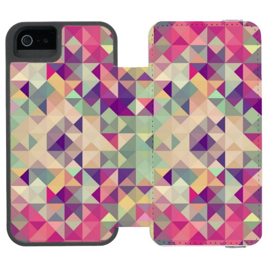 Hipsters Geometric Pattern. Incipio iPhone Portemonnee Hoesje (Agenda Open)