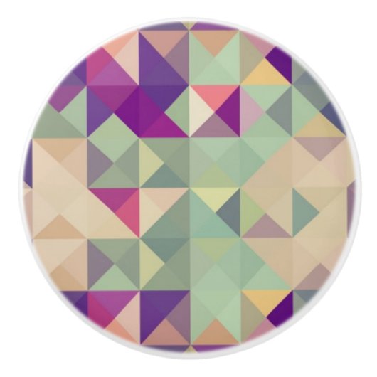  Hipsters Geometric Pattern. Keramische Knop (Voorkant)