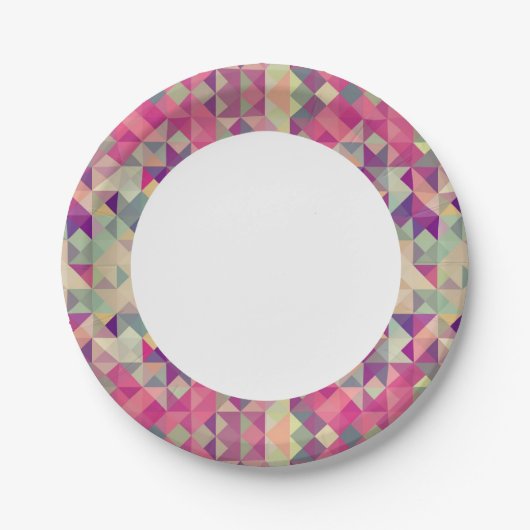 Hipsters Geometric Pattern. Papieren Bordje (Voorkant)