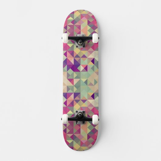 Hipsters Geometric Pattern. Persoonlijk Skateboard (Voorkant)