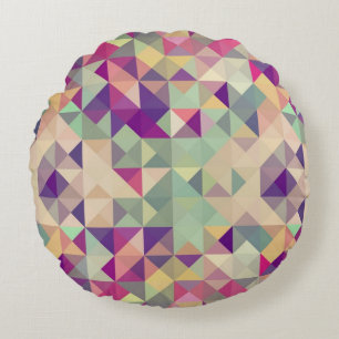  Hipsters Geometric Pattern. Rond Kussen