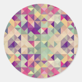  Hipsters Geometric Pattern. Ronde Sticker