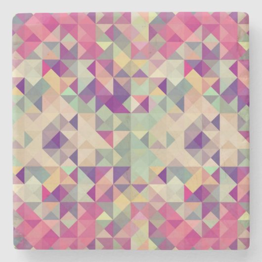  Hipsters Geometric Pattern. Stenen Onderzetter (Voorkant)