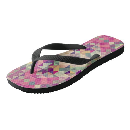  Hipsters Geometric Pattern. Teenslippers (Schuin)