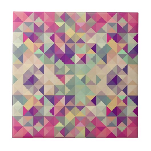  Hipsters Geometric Pattern. Tegeltje (Voorkant)