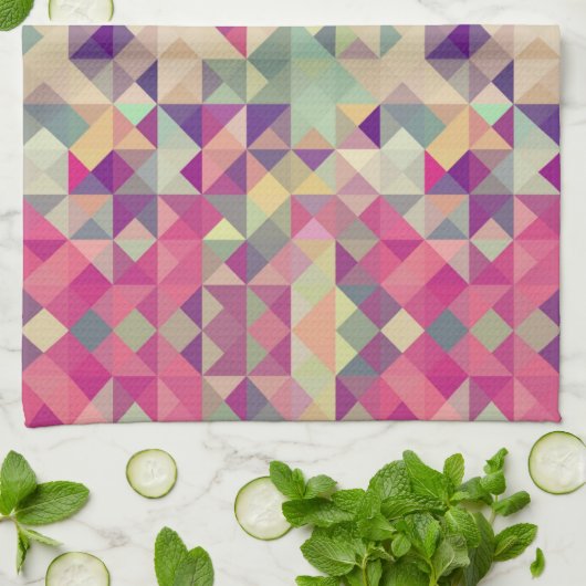  Hipsters Geometric Pattern. Theedoek (Gevouwen)