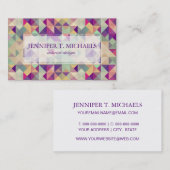 Hipsters Geometric Pattern. Visitekaartje (Voorkant / Achterkant)