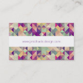  Hipsters Geometric Pattern. Visitekaartje (Achterkant)