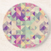Hipsters Geometric Pattern. Zandsteen Onderzetter (Voorkant)