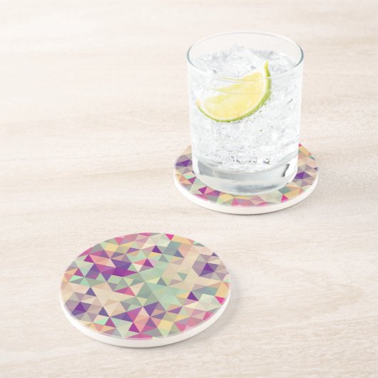 Hipsters Geometric Pattern. Zandsteen Onderzetter (Zijkant)