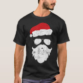 Hipsters Santa Beard Aviator Sunbril Xmas Chris T-shirt (Voorkant)