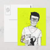 hipsters zijn niet dood briefkaart (Voorkant / Achterkant)