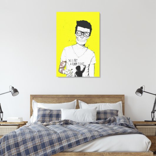 hipsters zijn niet dood canvas afdruk (Insitu (Slaapkamer))