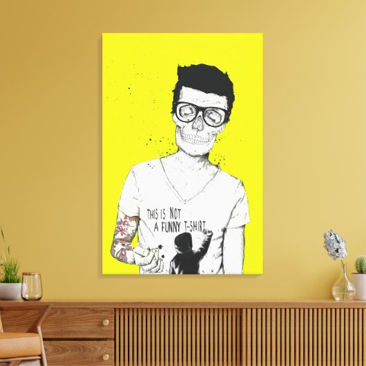 hipsters zijn niet dood canvas afdruk (Insitu (Woonkamer))