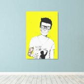 hipsters zijn niet dood canvas afdruk (Insitu (Houten vloer))