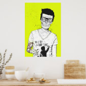 hipsters zijn niet dood poster (Keuken)