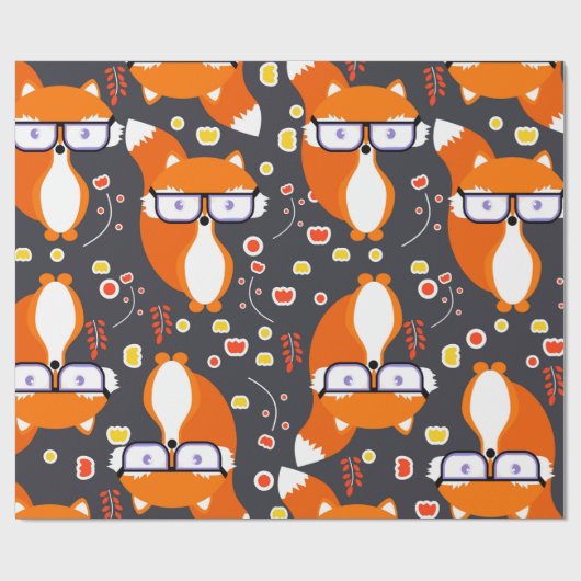 Hipstervossen Cadeaupapier (Vlak)