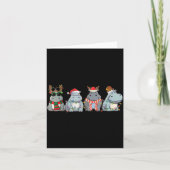 Hiptamuses Christmas Lights Cute Hip Christmas  Kaart (Voorkant)