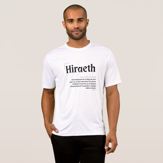 "Hiraeth" heimwee T-shirt (Voorkant volledig)