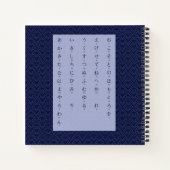 Hiragana & Goldfish Aangepaste Japanse student Notitieboek (Achterkant)