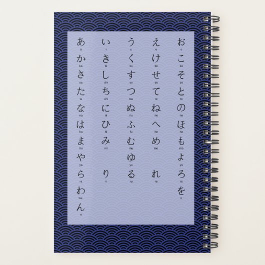 Hiragana & Goldfish Aangepaste Japanse student Planner (Achterkant)