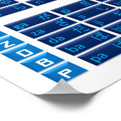 Hiragana Japans alfabet Poster (vlag/blauw) (Hoek)