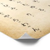 Hiragana Katakana Japanse karakters verveeld Poster (Hoek)