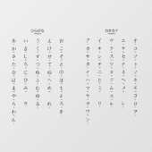 Hiragana Katakana leert Japans letterlijk Raamsticker (Vel)