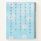 Hiragana Katakana Sakura Blossom Japanse Student Notitieboek (Achterkant)