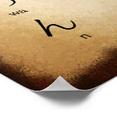 Hiragana met Romaji Japanse Antiek stijl Poster (Hoek)