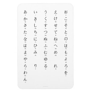Hiragana met Romaji leert Japanse tekens Magneet