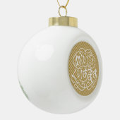[Hiragana] vrome kerst met een Shippo-patroon Keramische Bal Ornament (Links)