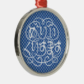 [Hiragana] vrome kerstmis met Shippo Patroon Cer Metalen Ornament (Rechts)