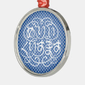 [Hiragana] vrome kerstmis met Shippo Patroon Cer Metalen Ornament (Links)