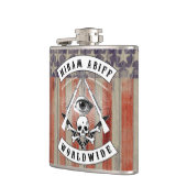 Hiram Abiff Biker-kolf voor vrijmetselaars Heupfles (Links)