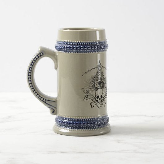 Hiram Abiff Freemason Beer Stein Bierpul (Links)