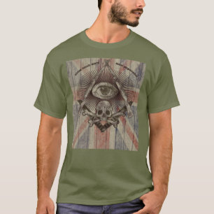 Hiram Abiff Freemason met Union Jack-kleuren Shirt