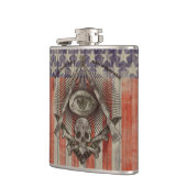 Hiram Abiff Freemasons kolf met Amerikaanse kleure Heupfles (Links)