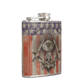 Hiram Abiff Freemasons kolf met Amerikaanse kleure Heupfles (Rechts)