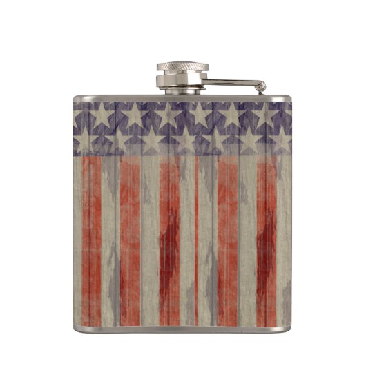 Hiram Abiff Freemasons kolf met Amerikaanse kleure Heupfles (Achterkant)