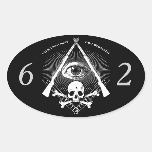 Hiram abiff Lodge 62 sticker (Voorkant)
