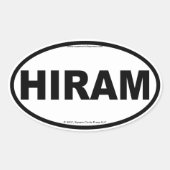 HIRAM Ovale Stickers (Voorkant)