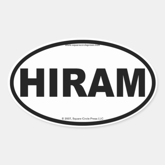 HIRAM Ovale Stickers (Voorkant)