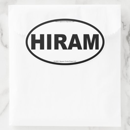 HIRAM Ovale Stickers (Tas)