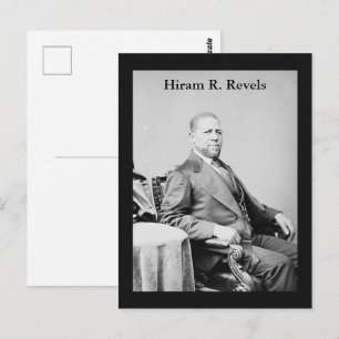 Hiram R. Revels Eerste Afro-Amerikaanse senator Briefkaart