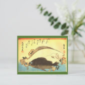 Hirame & Mebaru - Japanse visafdruk van Hiroshige Briefkaart (Staand voorkant)