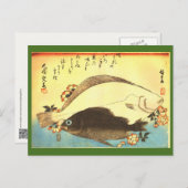 Hirame & Mebaru - Japanse visafdruk van Hiroshige Briefkaart (Voorkant / Achterkant)