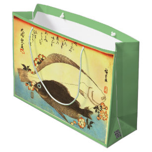 Hirame & Mebaru - Japanse visafdruk van Hiroshige Groot Cadeauzakje