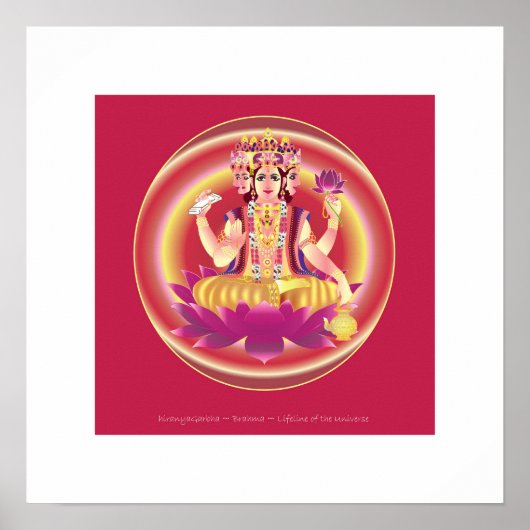 hiranyaGarbha ~ Brahma ~ scheppingsgod Poster (Voorkant)