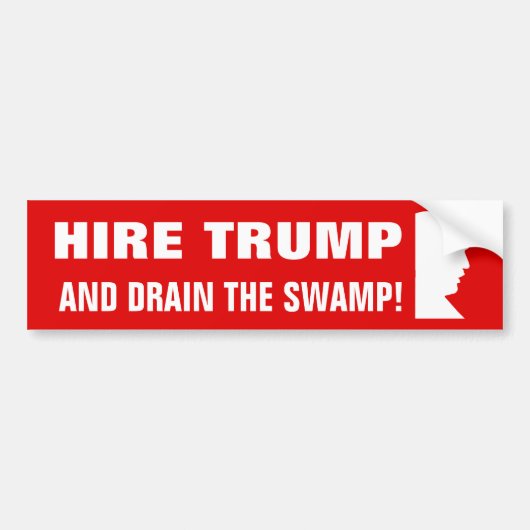 Hire Trump And Drain Bumpersticker (Voorkant)
